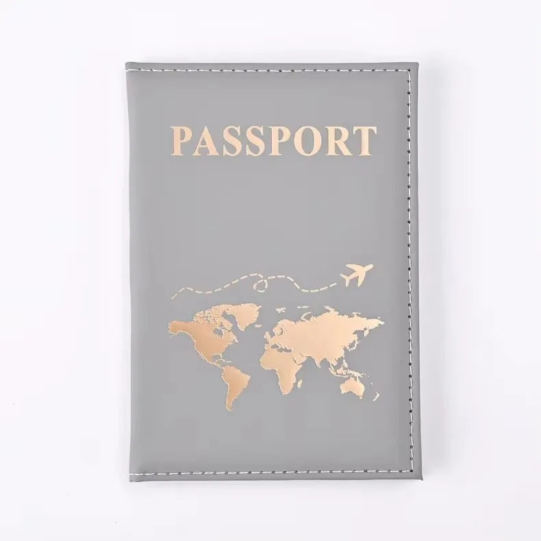 Housse de Passeport en Cuir PU Imperméable Motif Marbre - Protection Élégante et Portable