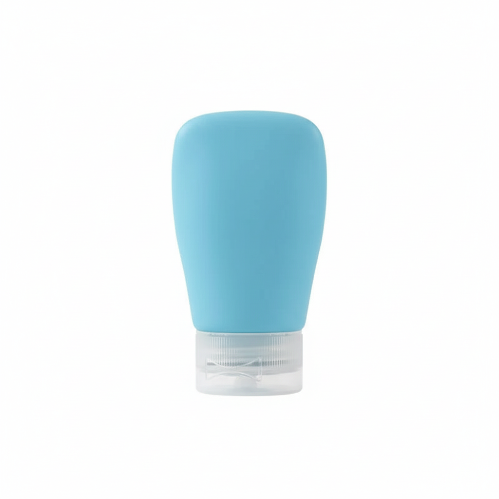 Flacon de Voyage Rechargeable en Silicone - Tube Souple Anti-Fuite 30ml 60ml 90ml pour Shampoing et Gel Douche