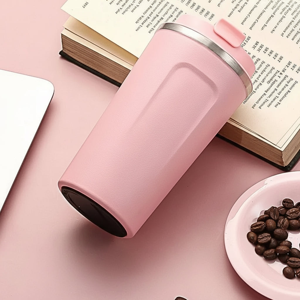 Mug Isotherme Café Inox 380ml/500ml - Thermos Double Paroi Conservation 6-12h