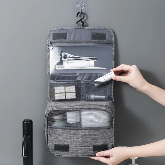 Trousse de maquillage en polyester avec fermeture éclair
