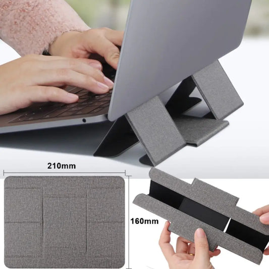 Support ergonomique pour ordinateur en position repliée