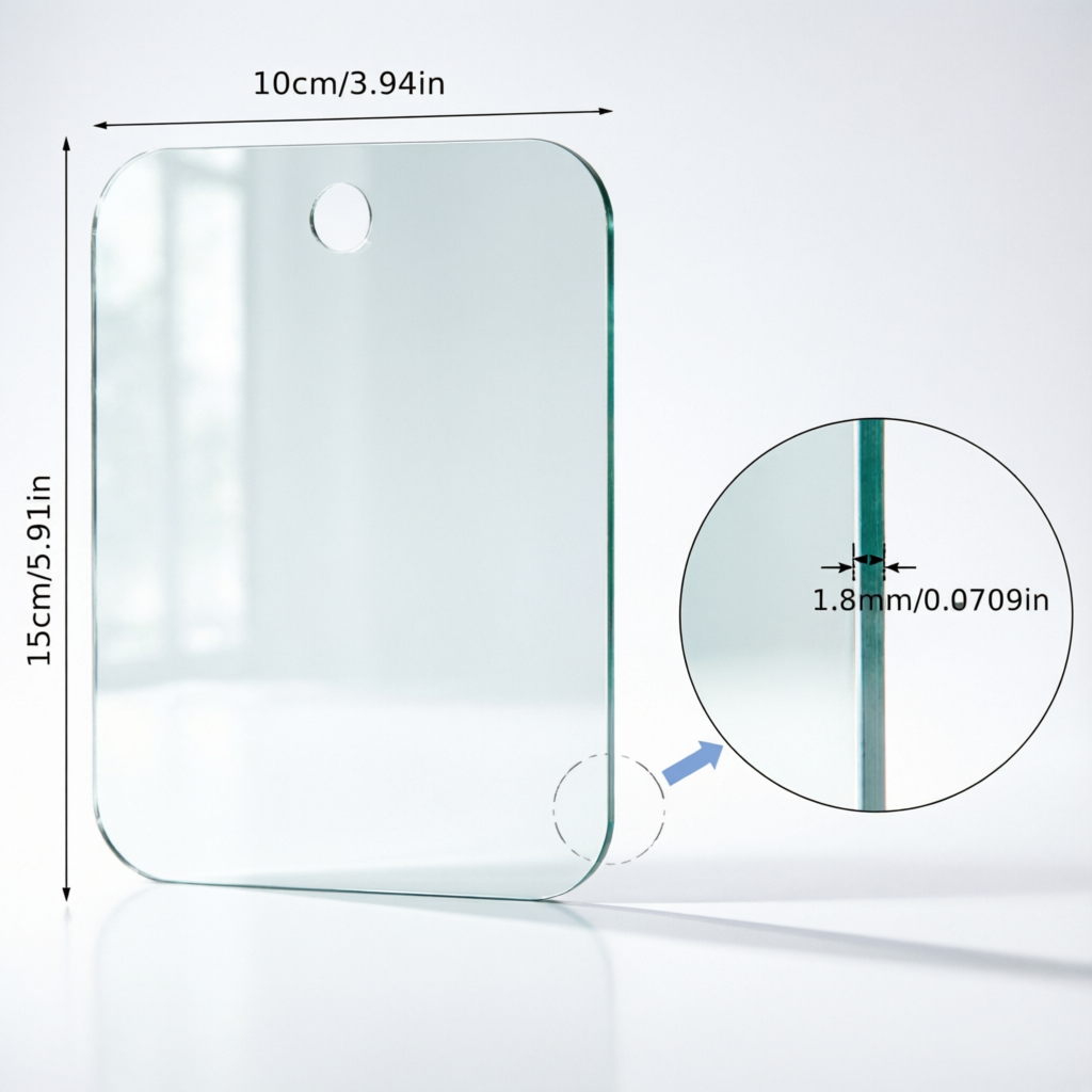 Miroir de Voyage Grossissant 6 Pouces avec Ventouse - Compact et Incassable