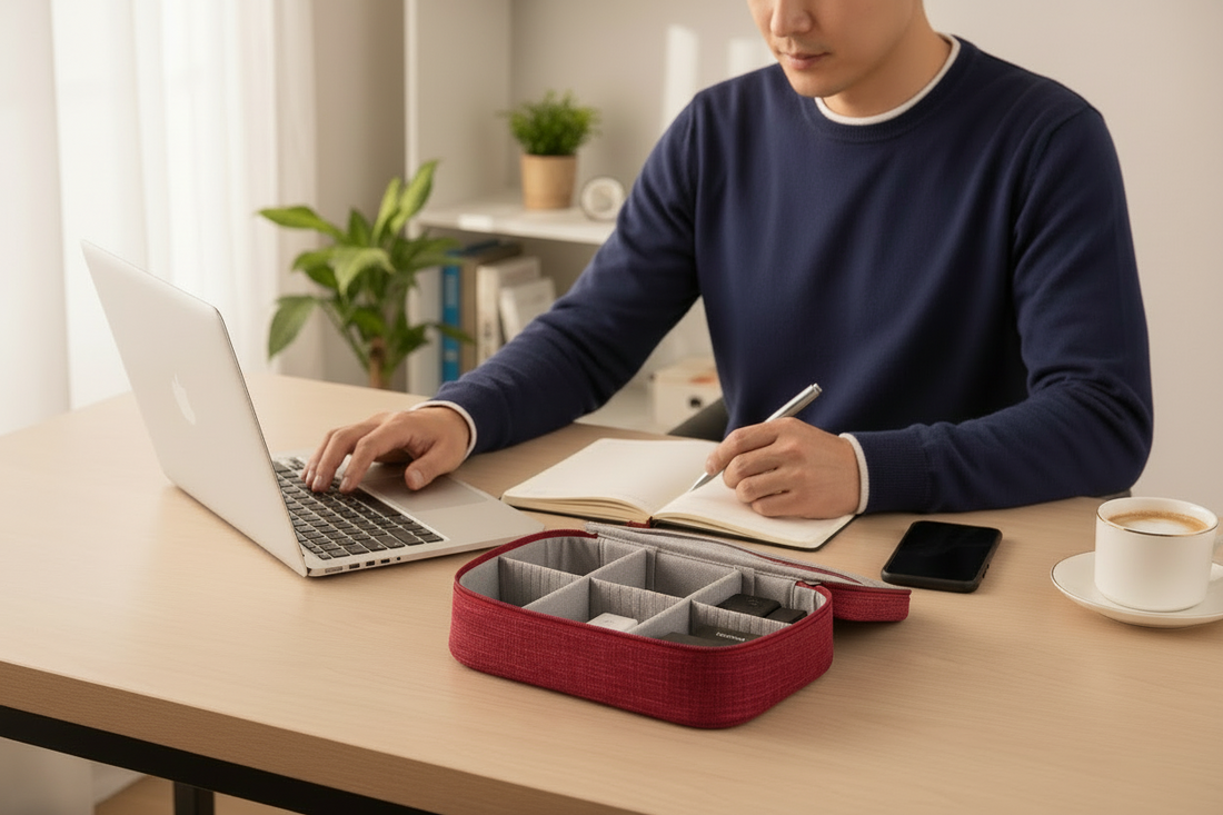 Kit de télétravail portable pour espace de travail mobile