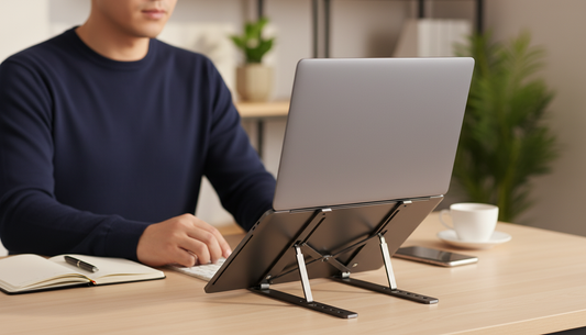 Support pour ordinateur portable favorisant une meilleure posture au travail