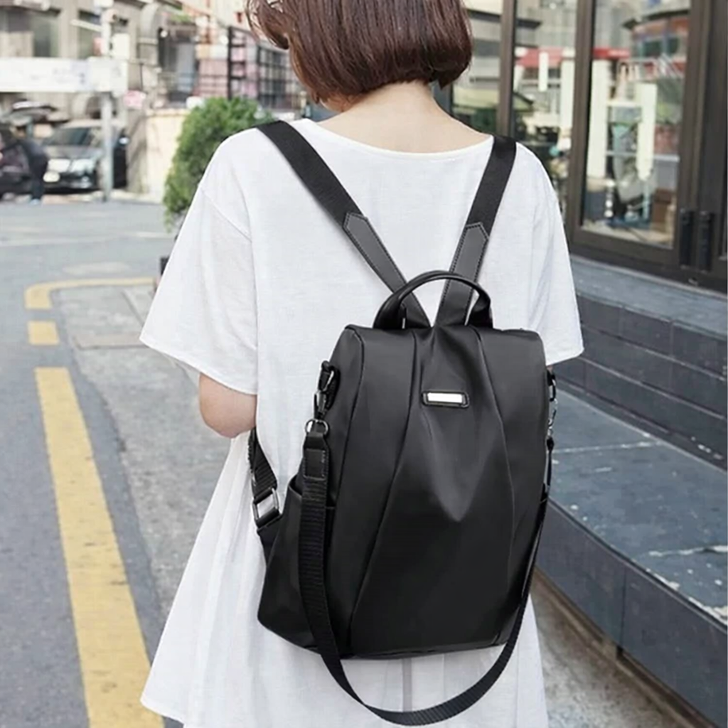 Sac à dos femme en polyester avec imprimé lettres élégant