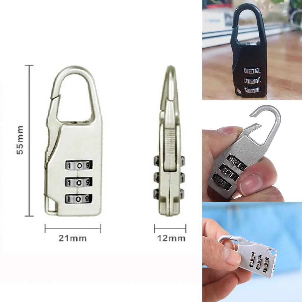 Cadenas de sécurité à 3 chiffres pour valise