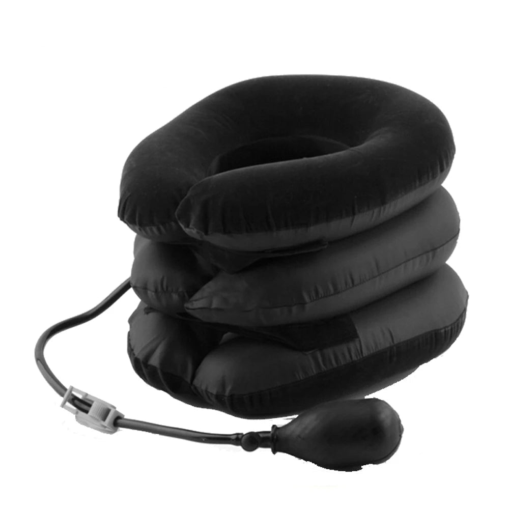 Oreiller de relaxation cervicale gonflable de voyage