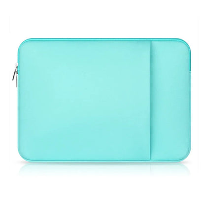 Étui en néoprène gris pour ordinateur portable - Vue intérieure montrant le matériau doux