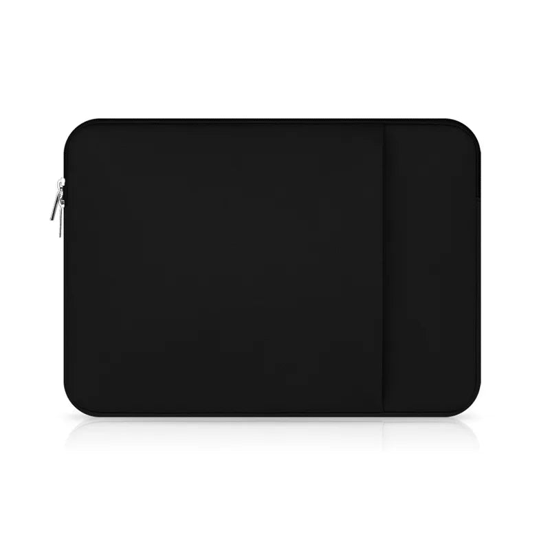 Étui en néoprène vert pour ordinateur portable - Vue complète avec design unisexe moderne