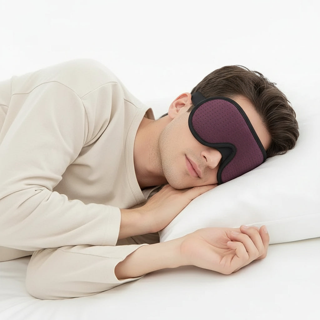Masque de nuit ergonomique rembourré pour voyage