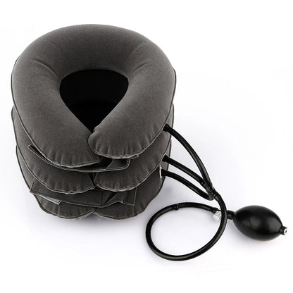 Support cervical gonflable en coton et ABS