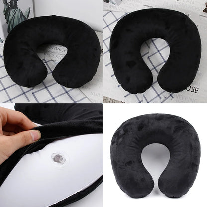 Coussin de nuque gonflable pour avion et voyage