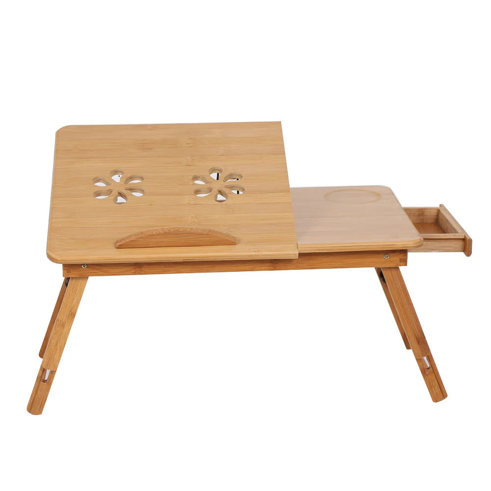 Table de secours en bambou naturel sur lit