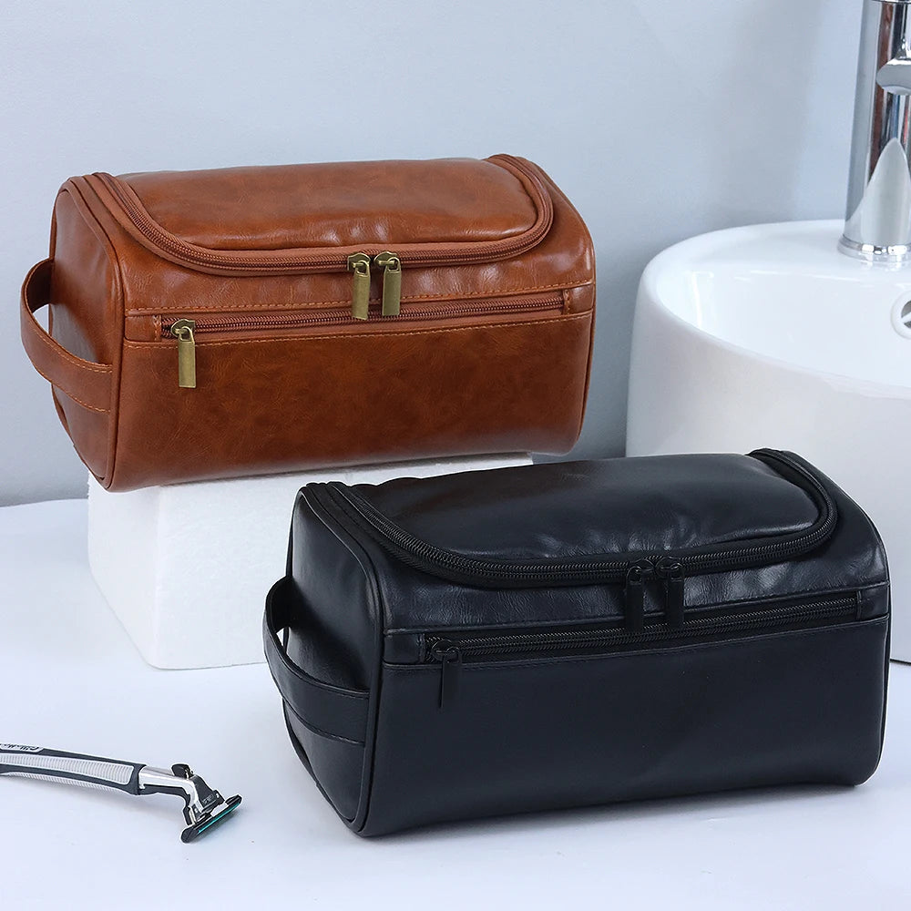 Trousse de toilette homme style luxe avec crochet