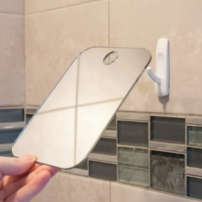 Miroir de douche incassable avec ventouse amovible