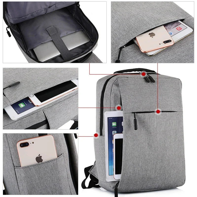 Interior compartments with pockets in women's backpack
