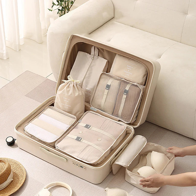 Organisateurs de valise réutilisables en tissu léger