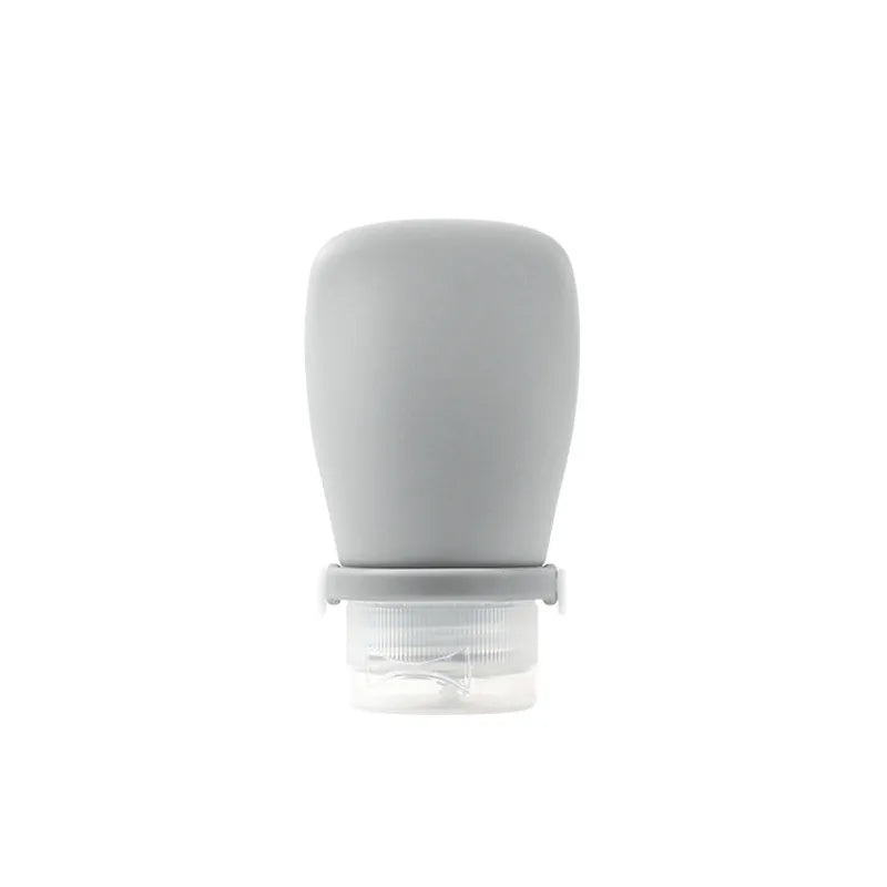 Flacon de Voyage Rechargeable en Silicone - Tube Souple Anti-Fuite 30ml 60ml 90ml pour Shampoing et Gel Douche