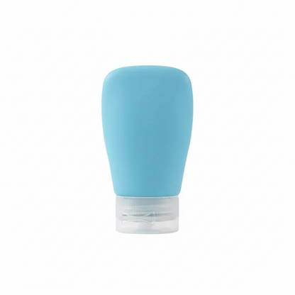Flacon de Voyage Rechargeable en Silicone - Tube Souple Anti-Fuite 30ml 60ml 90ml pour Shampoing et Gel Douche