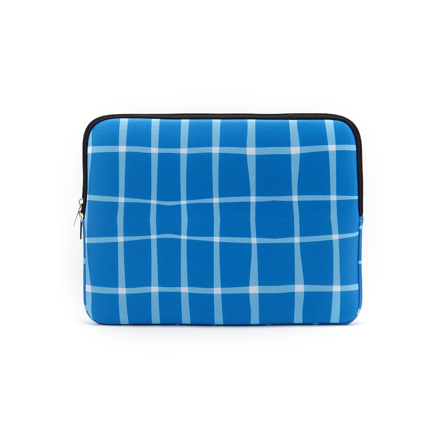 Pochette intérieure bleue rayée pour ordinateur portable