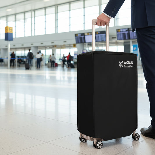 Housse de protection pour valise en tissu non-tissé noir