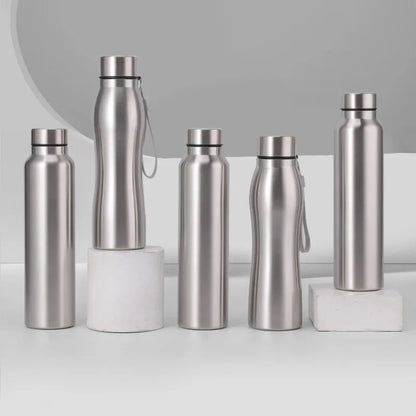 Gourde en métal inoxydable avec bouchon