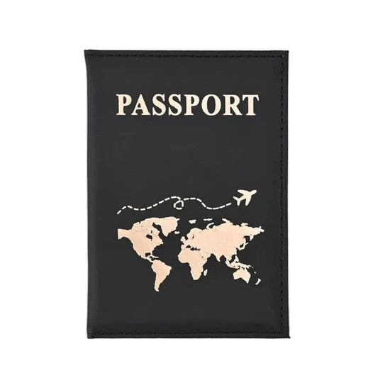 Protège-passeport en cuir PU motif marbre imperméable