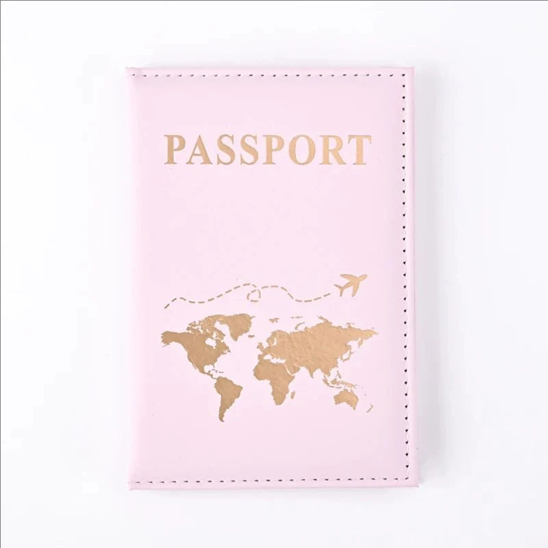 Housse de Passeport en Cuir PU Imperméable Motif Marbre - Protection Élégante et Portable