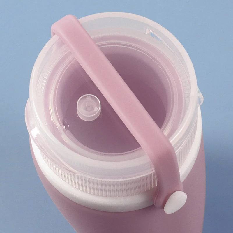 Bouteille de voyage compressible en silicone
