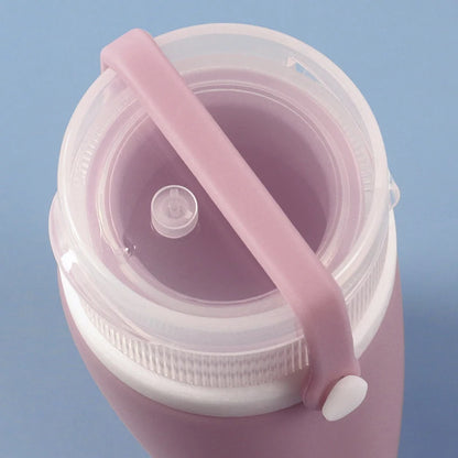 Bouteille de voyage compressible en silicone