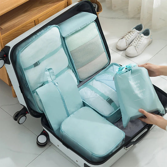 Set de 7 sacs de rangement de voyage en tissu imperméable