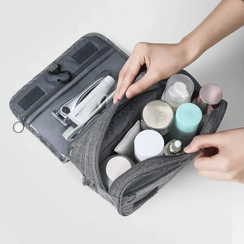 Trousse de toilette polyester couleur unie