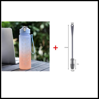 Bouteille d'eau avec paille pour camping et randonnée