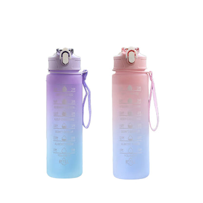 Bouteille d'Eau Sportive Réutilisable avec Paille pour Adultes - 700ml