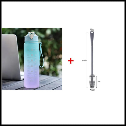 Bouteille d'Eau Sportive Réutilisable avec Paille pour Adultes - 700ml