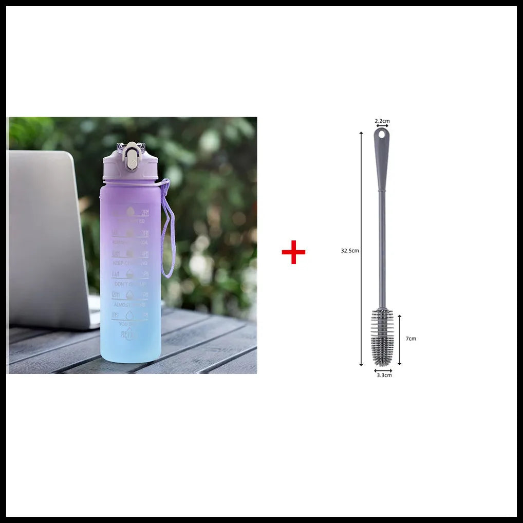 Bouteille d'Eau Sportive Réutilisable avec Paille pour Adultes - 700ml