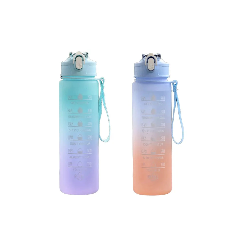 Bouteille d'Eau Sportive Réutilisable avec Paille pour Adultes - 700ml