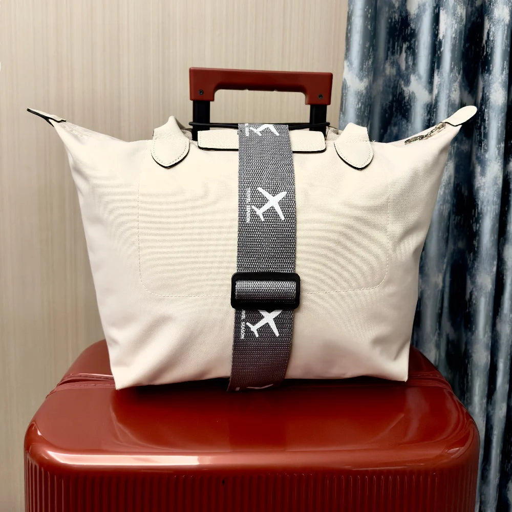 Sangle de voyage en nylon motif géométrique vue alternative