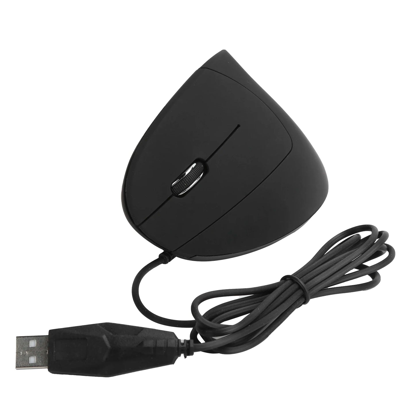 Souris ergonomique verticale pour gauchers - Vue des boutons et du câble USB