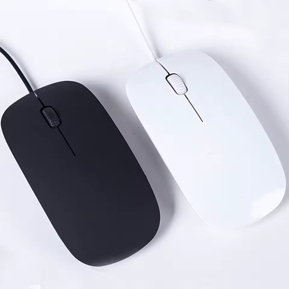 Souris Filaire USB Ergonomique Ultra Fine pour PC et Ordinateur Portable