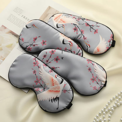 Masque pour les yeux en coton et soie couleur rose