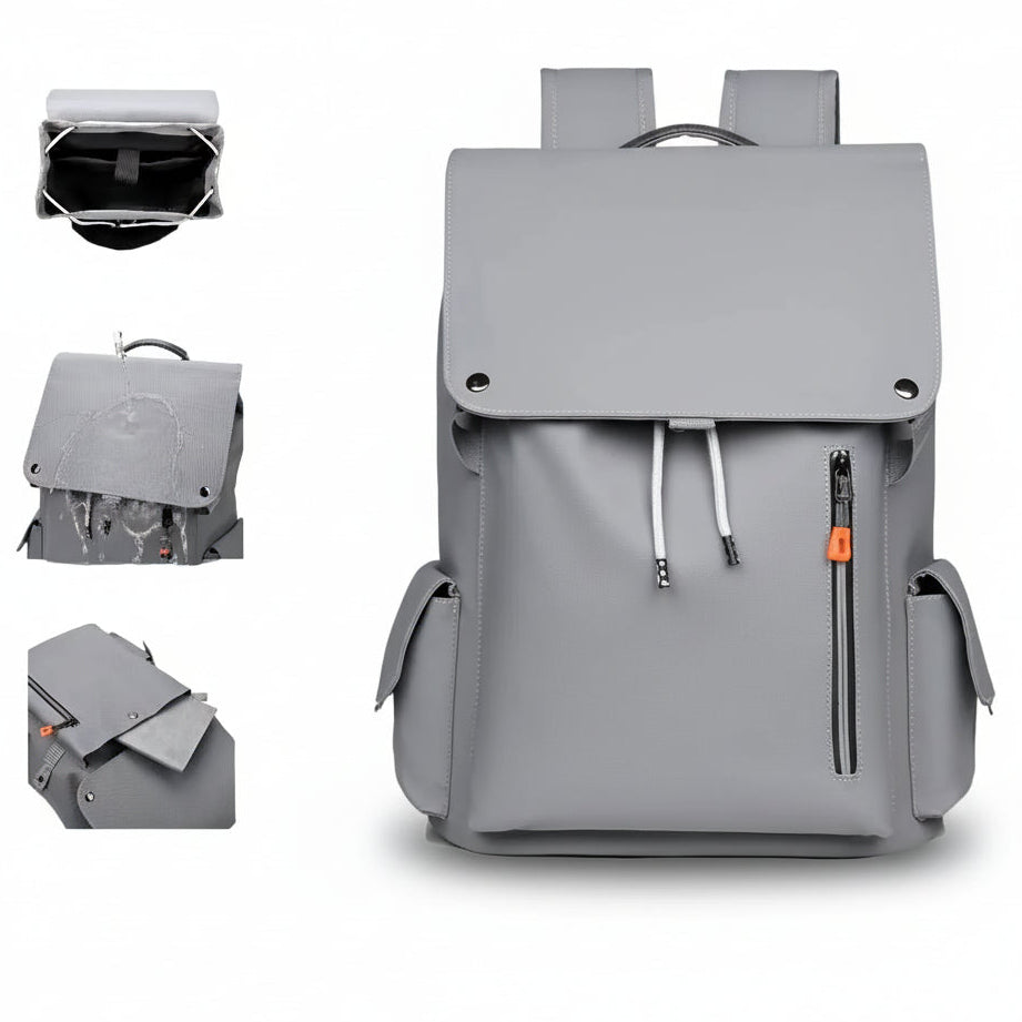 Détail de la fermeture éclair imperméable du sac à dos de la ville