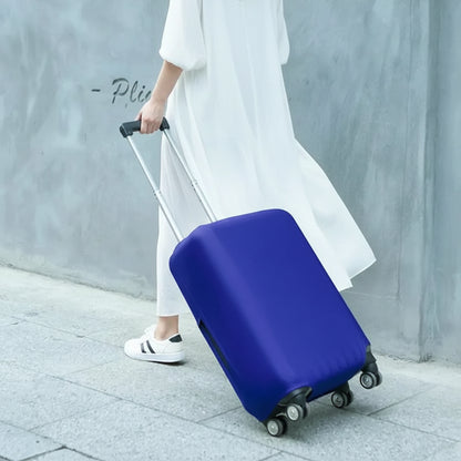 Housse de valise élastique motif uni accessoire de voyage