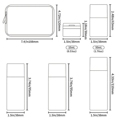 Bouteille rechargeable dimensions
