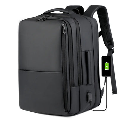 Sac à dos minimalistique pour homme - Vue avant élégante montrant le design urbain professionnel