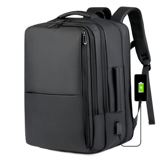 Sac à dos minimalistique pour homme - Vue avant élégante montrant le design urbain professionnel