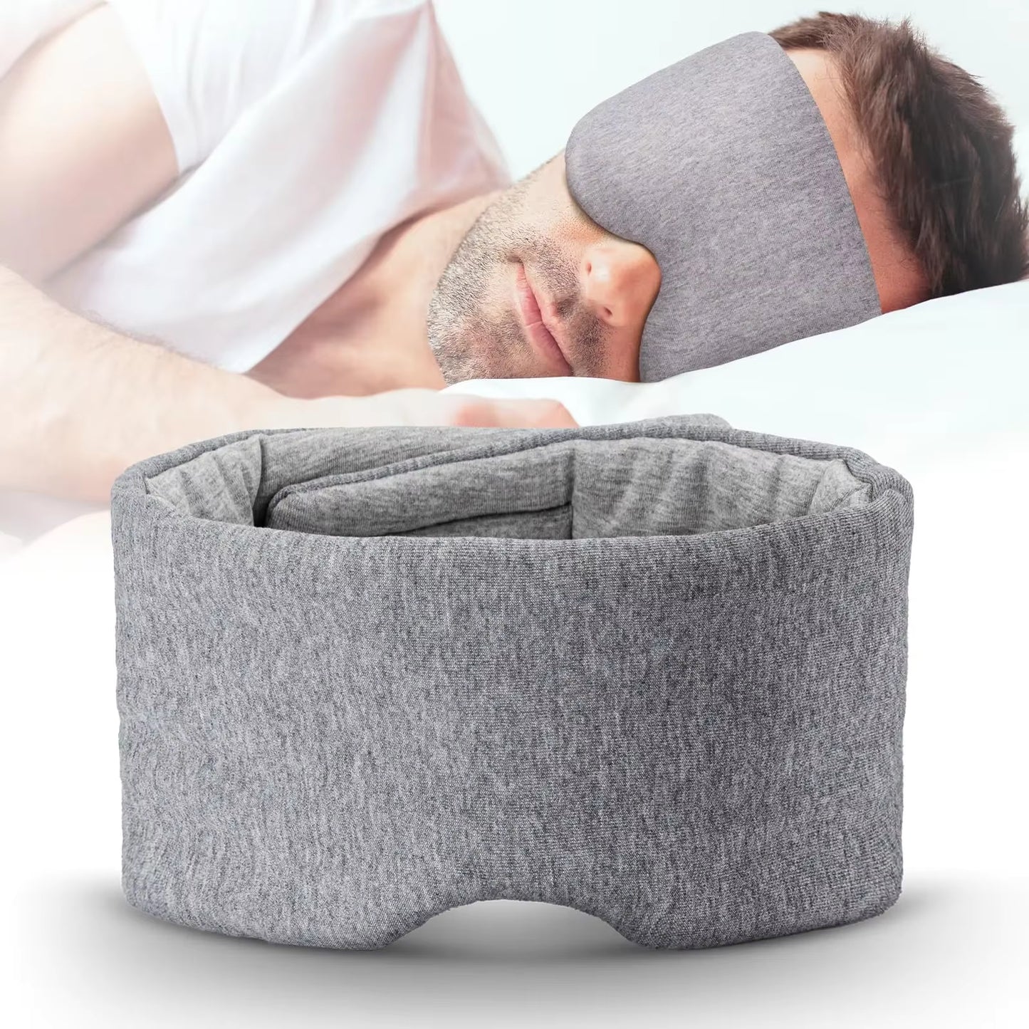 Masque de sommeil 3D en coton doux et respirant