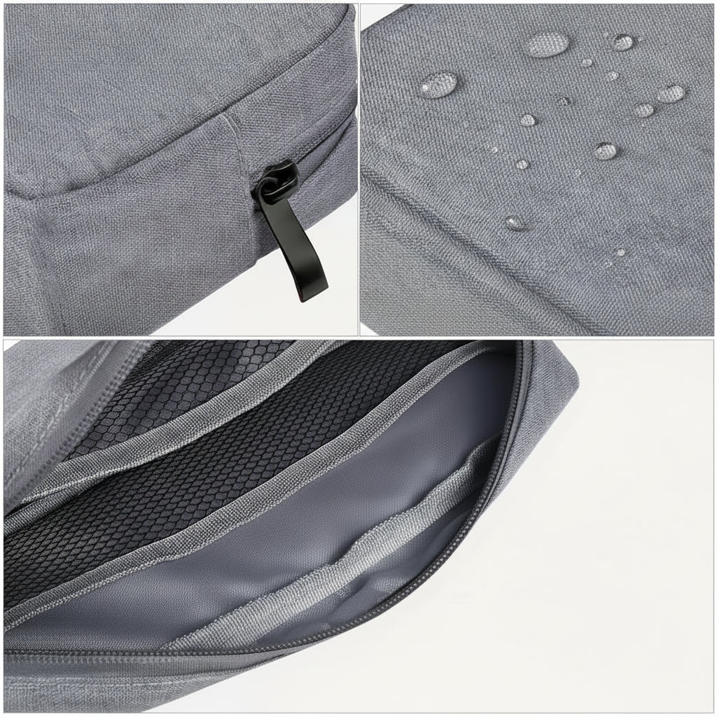 Coffret compact rectangle en matériaux mixtes durables pour voyage