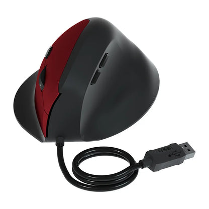 Souris ergonomique filaire avec boutons discrets idéale pour le télétravail en présence d'autres personnes sans nuisance sonore.
