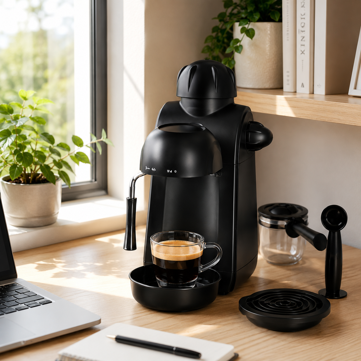 Machine à café semi-automatique compacte